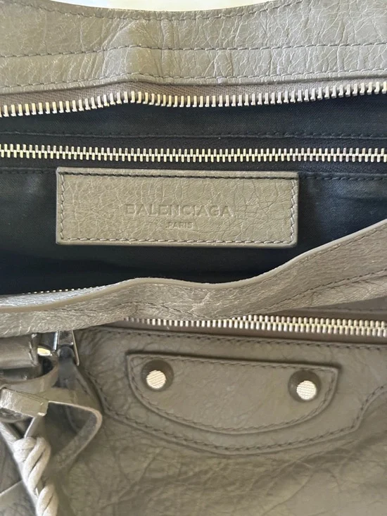 BALENCIAGA CITY BAG GRAY GREY BAG S/S 2016 w/MIRROR SILVER HARDWARE - Picture 11 of 13